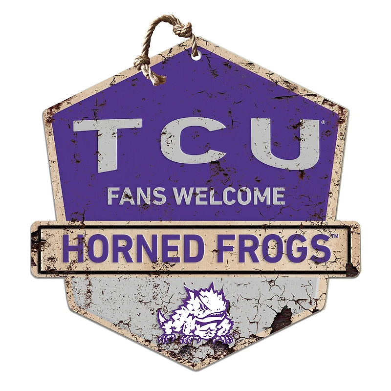 TCU Horned Frogs Fans Welcome Sign