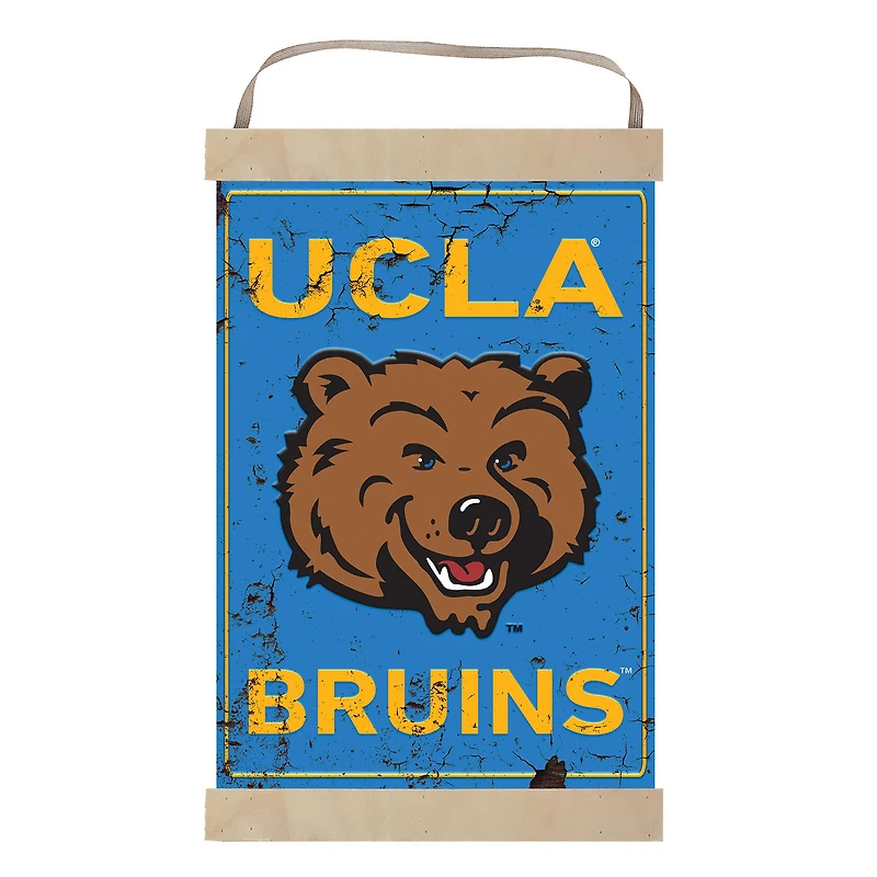 UCLA Bruins Faux Rust Banner Sign
