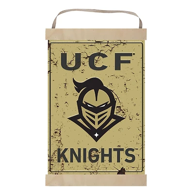 UCF Knights Faux Rust Banner Sign