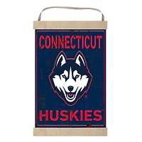 UConn Huskies Faux Rust Banner Sign