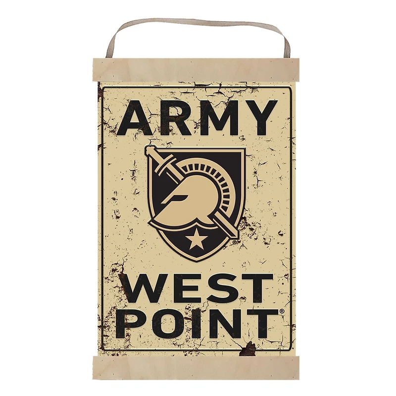 Army Black Knights Faux Rust Banner Sign