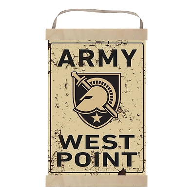Army Black Knights Faux Rust Banner Sign