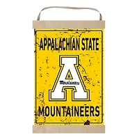 Appalachian State Mountaineers Faux Rust Banner Sign