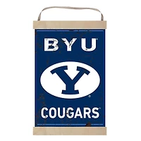 BYU Cougars Faux Rust Banner Sign