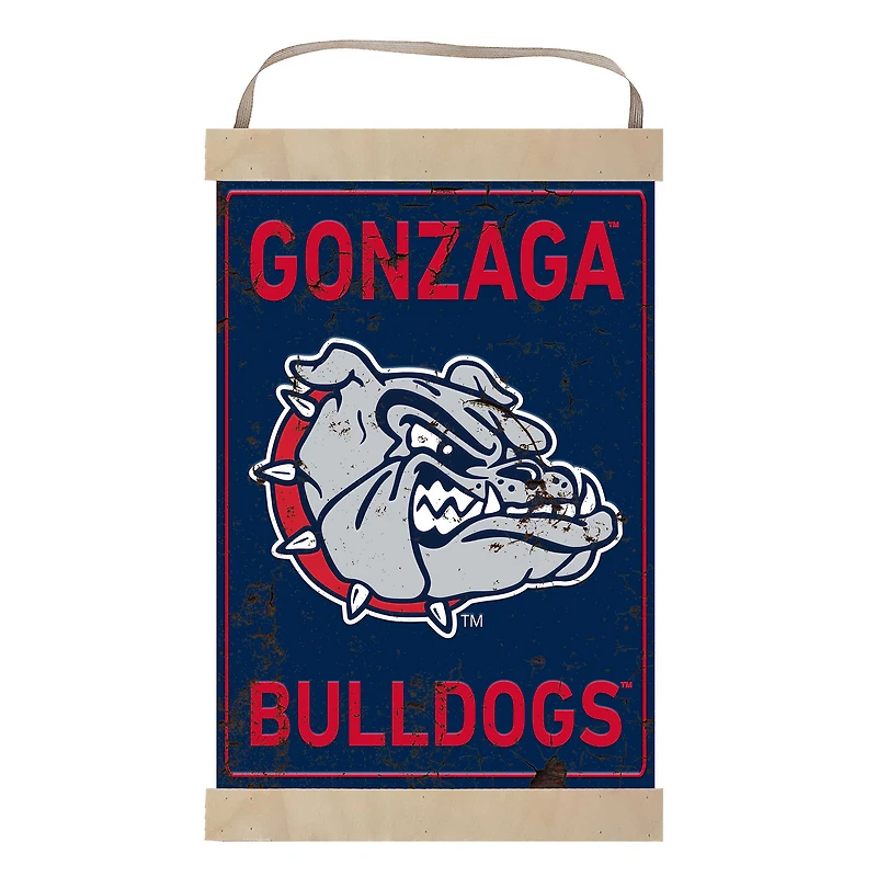 Gonzaga Bulldogs Faux Rust Banner Sign