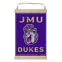 James Madison Dukes Faux Rust Banner Sign