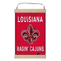 Louisiana Ragin' Cajuns Faux Rust Banner Sign