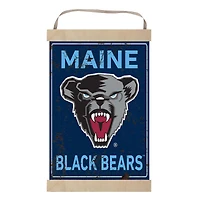 Maine Black Bears Faux Rust Banner Sign