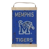 Memphis Tigers Faux Rust Banner Sign