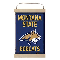Montana State Bobcats Faux Rust Banner Sign