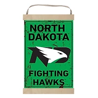 North Dakota Faux Rust Banner Sign