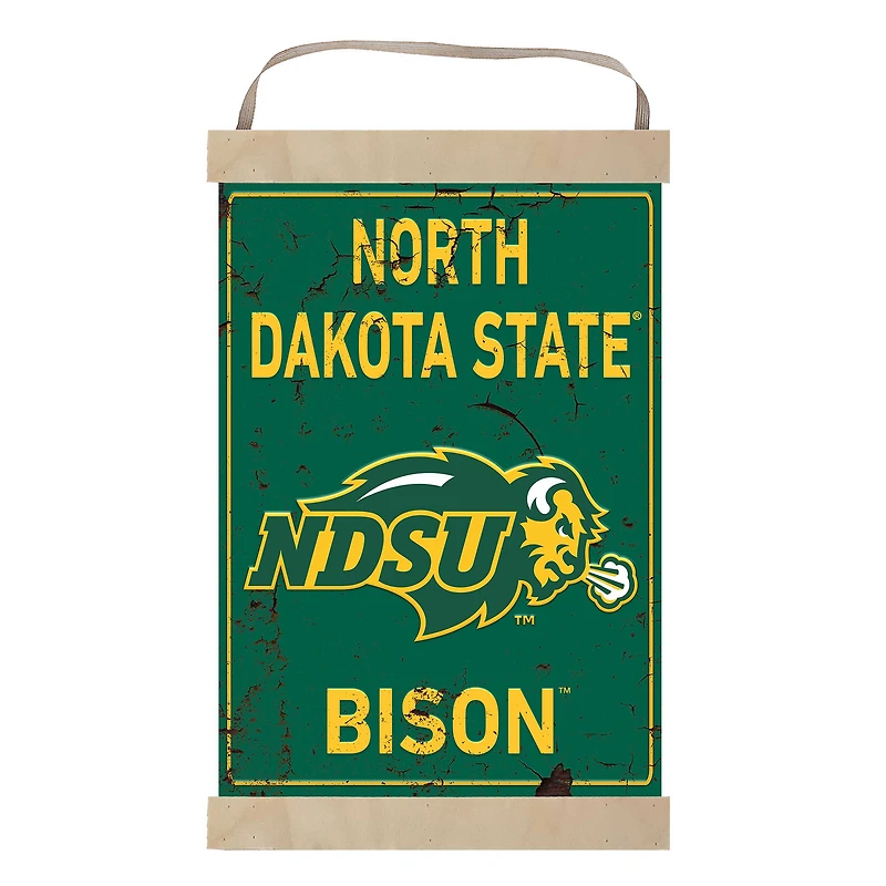 NDSU Bison Faux Rust Banner Sign