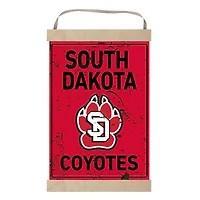 South Dakota Coyotes Faux Rust Banner Sign