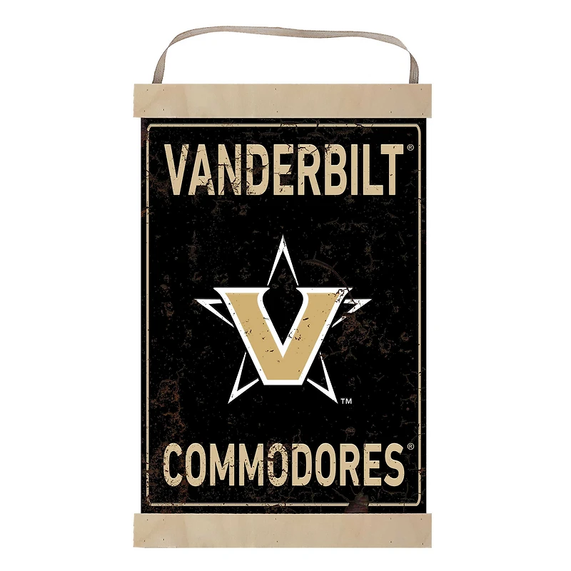 Vanderbilt Commodores Faux Rust Banner Sign