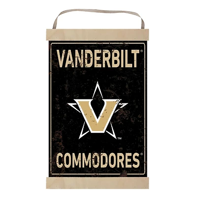 Vanderbilt Commodores Faux Rust Banner Sign