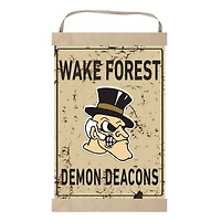 Wake Forest Demon Deacons Faux Rust Banner Sign