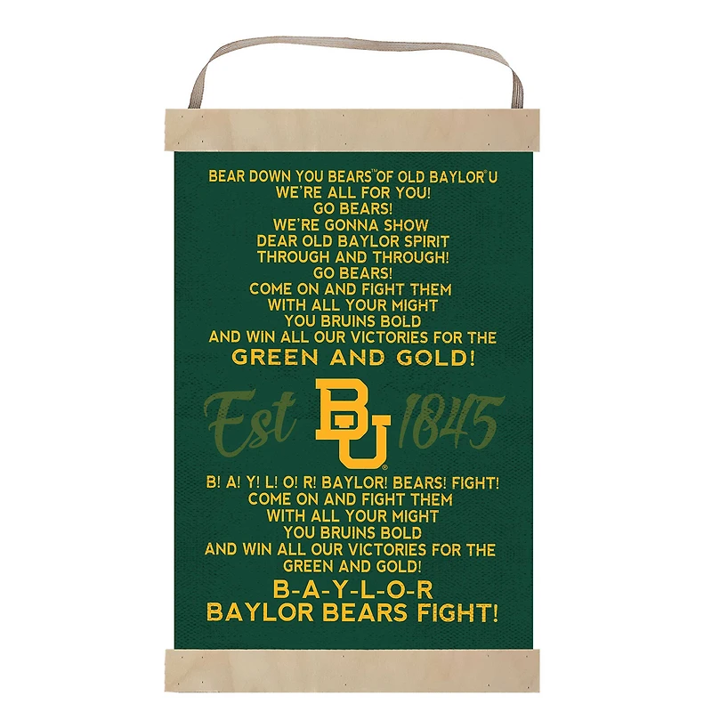 Baylor Bears 12'' x 20'' Fight Song Banner Sign