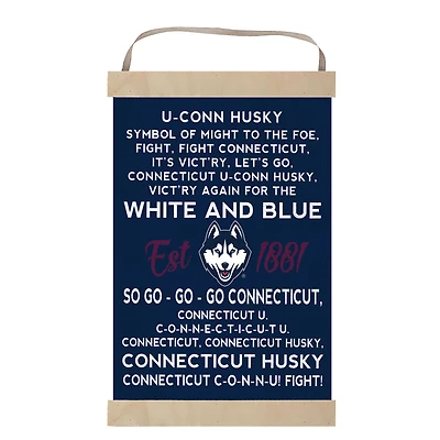 UConn Huskies 12'' x 20'' Fight Song Banner Sign