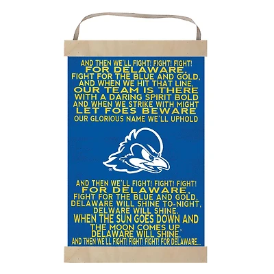 Delaware Fightin' Blue Hens 12'' x 20'' Fight Song Banner Sign