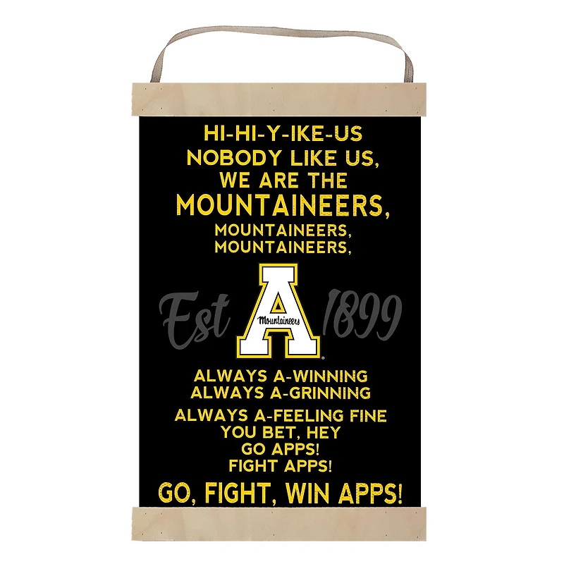 Appalachian State Mountaineers 12'' x 20'' Fight Song Banner Sign