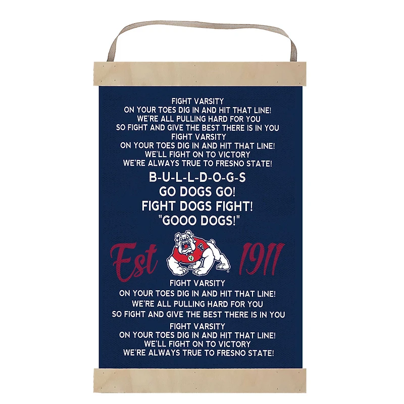 Fresno State Bulldogs 12'' x 20'' Fight Song Banner Sign