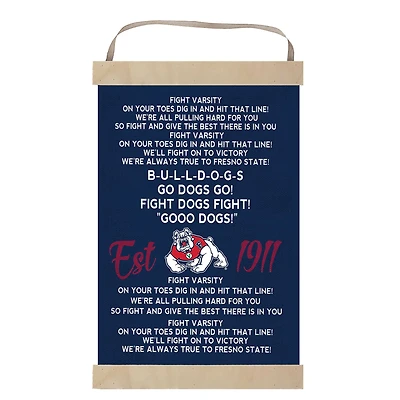 Fresno State Bulldogs 12'' x 20'' Fight Song Banner Sign