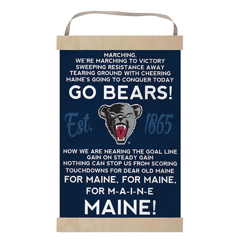 Maine Black Bears 12'' x 20'' Fight Song Banner Sign