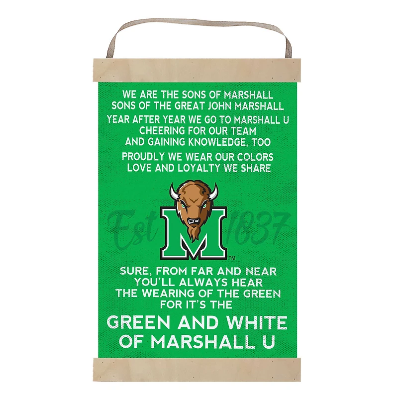 Marshall Thundering Herd 12'' x 20'' Fight Song Banner Sign