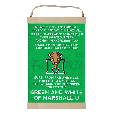 Marshall Thundering Herd 12'' x 20'' Fight Song Banner Sign