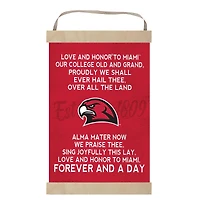 Miami University RedHawks 12'' x 20'' Fight Song Banner Sign