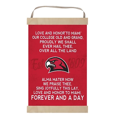 Miami University RedHawks 12'' x 20'' Fight Song Banner Sign