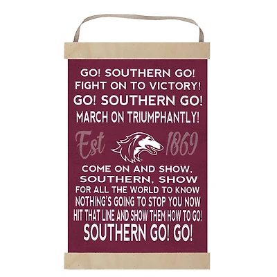 Southern Illinois Salukis 12'' x 20'' Fight Song Banner Sign