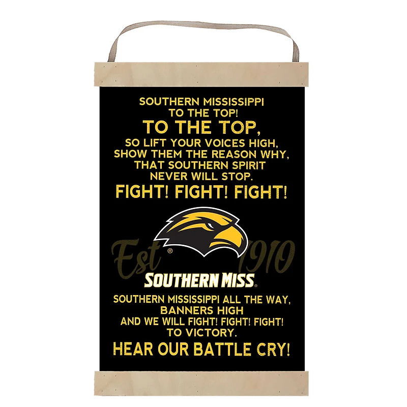 Southern Miss Golden Eagles 12'' x 20'' Fight Song Banner Sign