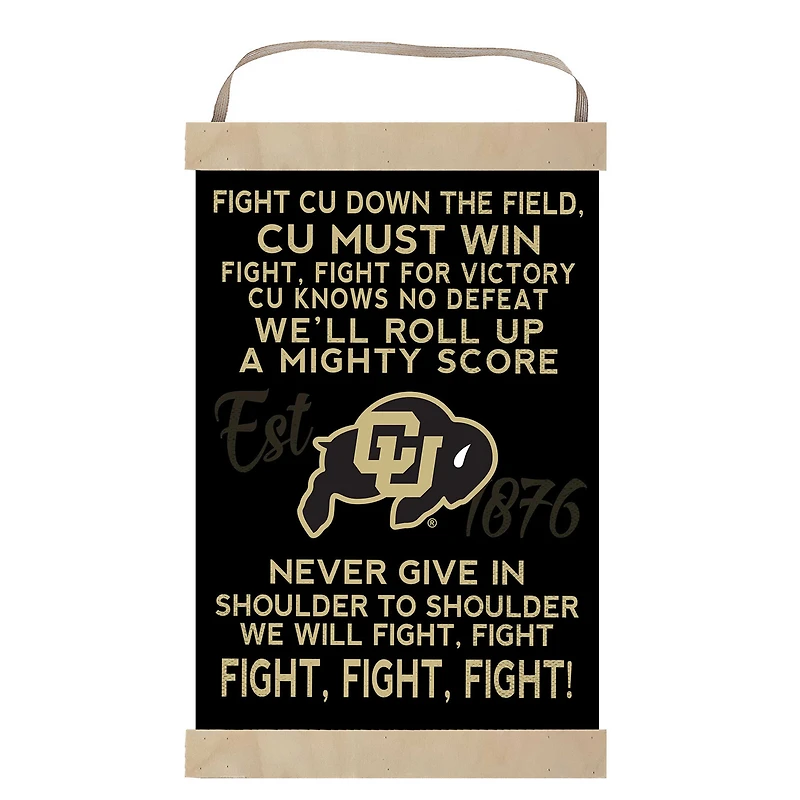 Colorado Buffaloes 12'' x 20'' Fight Song Banner Sign