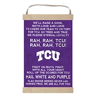 TCU Horned Frogs 12'' x 20'' Fight Song Banner Sign