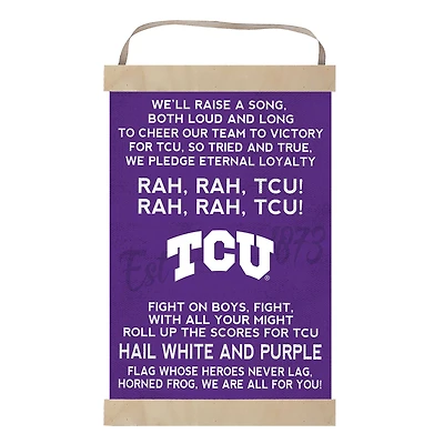 TCU Horned Frogs 12'' x 20'' Fight Song Banner Sign