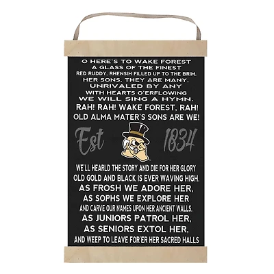 Wake Forest Demon Deacons 12'' x 20'' Fight Song Banner Sign