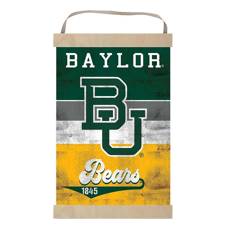Baylor Bears Retro Logo Banner Sign