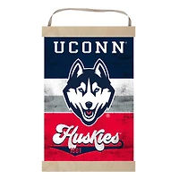 UConn Huskies Retro Logo Banner Sign