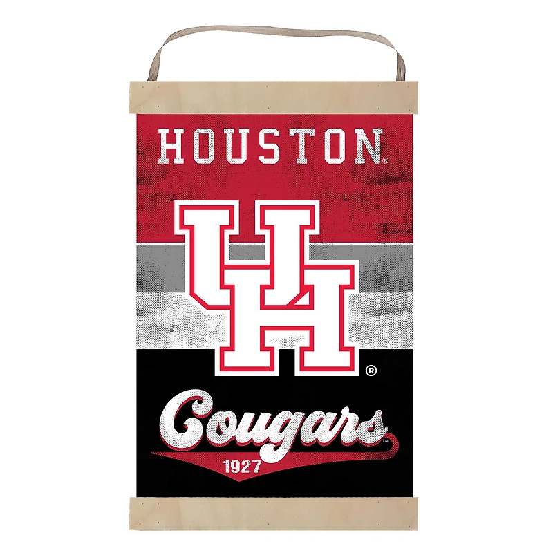 Houston Cougars Retro Logo Banner Sign