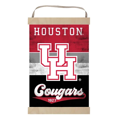 Houston Cougars Retro Logo Banner Sign