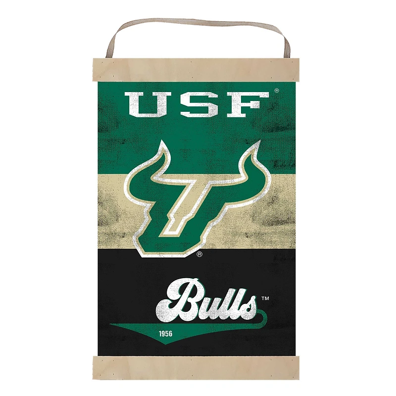 South Florida Bulls Retro Logo Banner Sign