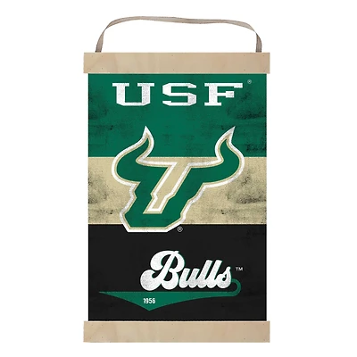 South Florida Bulls Retro Logo Banner Sign