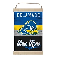 Delaware Fightin' Blue Hens Retro Logo Banner Sign