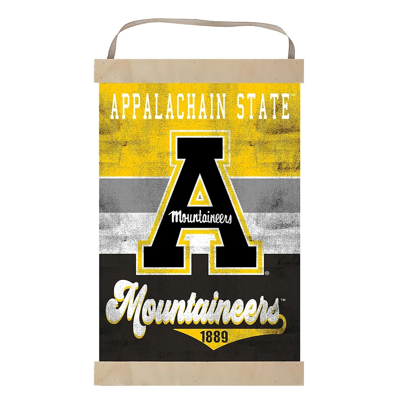 Appalachian State Mountaineers Retro Logo Banner Sign