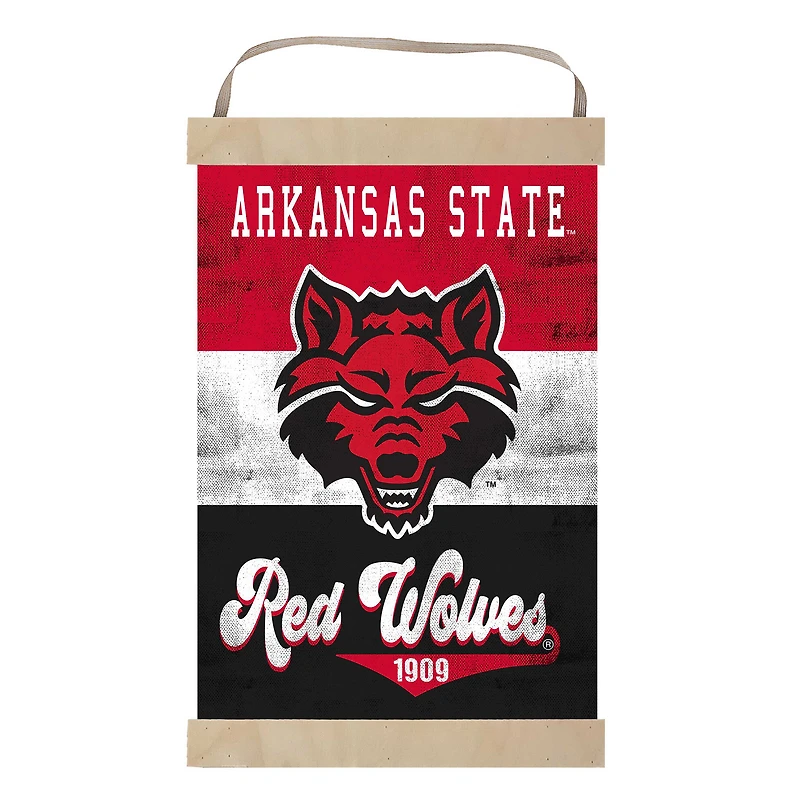 Arkansas State Red Wolves Retro Logo Banner Sign