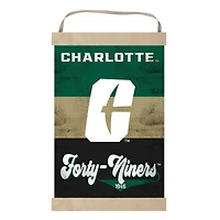 Charlotte 49ers Retro Logo Banner Sign