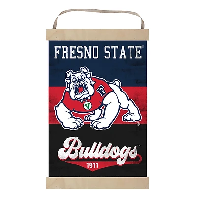Fresno State Bulldogs Retro Logo Banner Sign