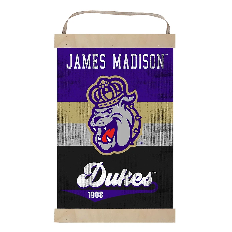 James Madison Dukes Retro Logo Banner Sign