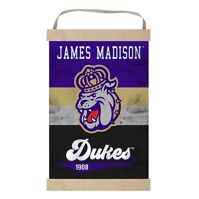 James Madison Dukes Retro Logo Banner Sign